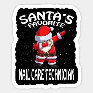 Santas Favorite Nail Care Technician Christmas Sticker